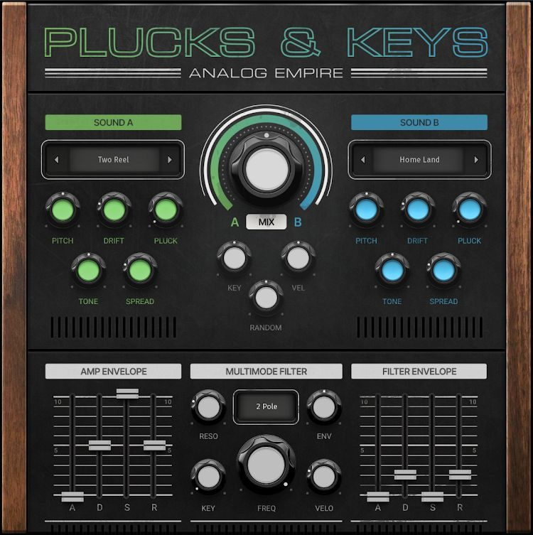MeldaProduction Virtual Instrument Analog Empire:  Plucks & Keys